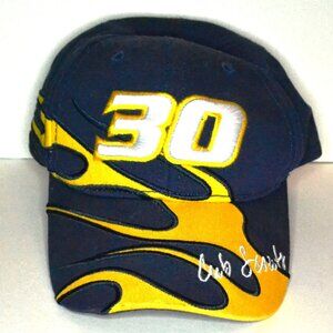 3D Cubscout Hat Blue Yellow Racing Flames Number 30 Logo One Size Uniform